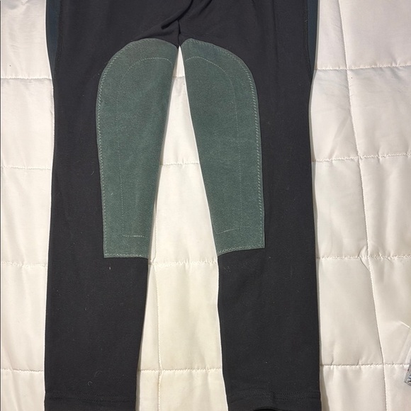 Kerrits Equestrian Flex Tight Legging Pant Full Stretch Black / Green Size M - Picture 10 of 12